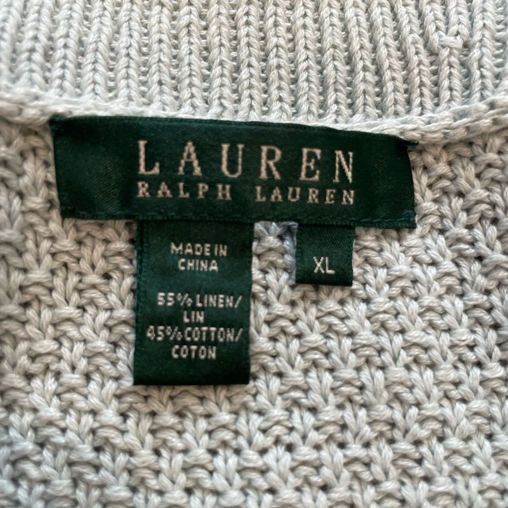 Lauren by Ralph Lauren Woven Button Down Sweater - Picture 5 of 7